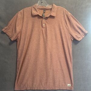 Vuori Men's Polo Shirt in Rust Brown